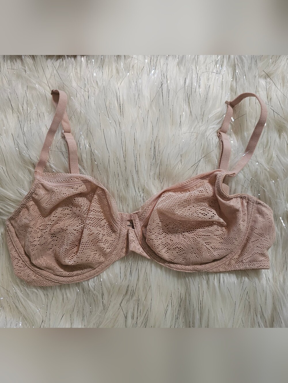 Soma Lace Underwire Bra in Blush